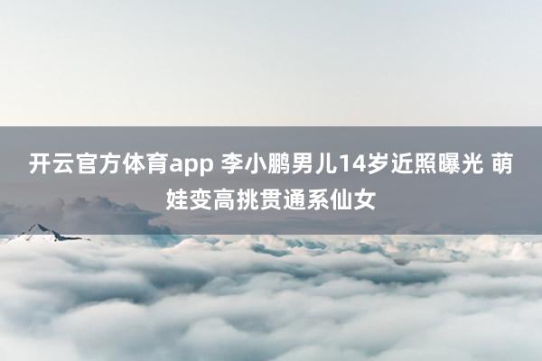 开云官方体育app 李小鹏男儿14岁近照曝光 萌娃变高挑贯通系仙女